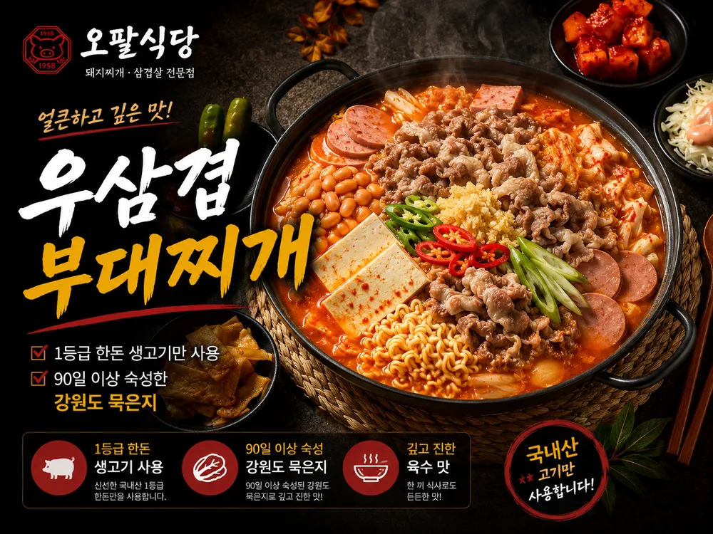 우삼겹 부대찌개