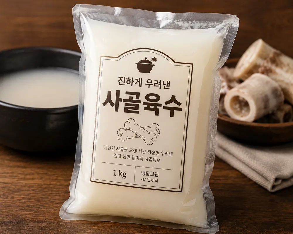 진하게 우려낸 사골육수